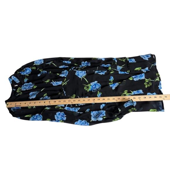 Free People Samantha Lace Up Floral Mini Dress in Black Combo Women’s Size XS - Picture 9 of 12